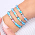 Blaue Limonade | Silber | Meerjungfrau Glasperlenarmband